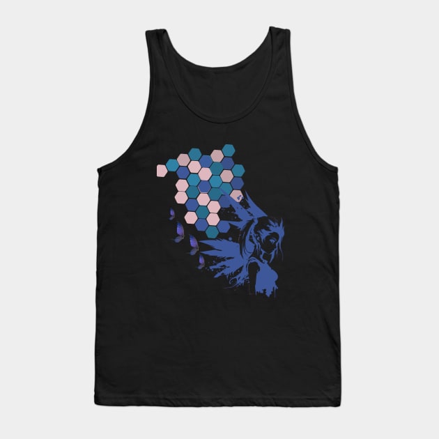 Beautiful anime hexagon design T-shirt Tank Top by designfurry 